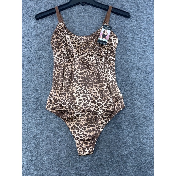 Sofia Shapewear by Sofia Vergara Other - Sofia Vergara Shapewear Leopard Print‎ Sculpting Corset Bodysuit Brown Small NWT